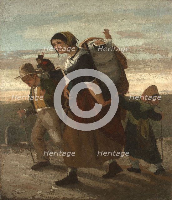 The gypsy and her children (La bohémienne et ses enfants), 1853-1854.