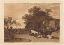 The Straw Yard, published 1808. Creator: JMW Turner.