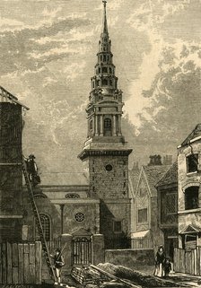 'St. Bride's Church, Fleet Street, 1824', (1897). Creator: Unknown.