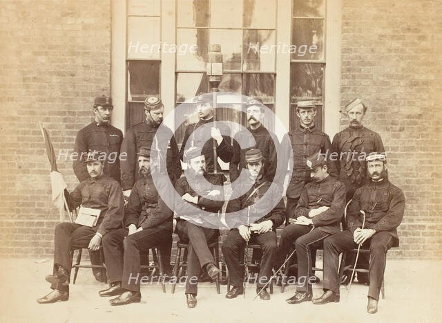 Officers at the School of Military Engineering, Chatham, 1850s. Creator: Attributed to Philip Henry Delamotte.