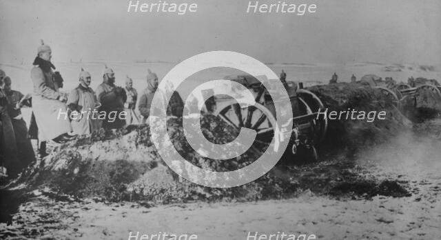German battery in action, between c1915 and 1918. Creator: Bain News Service.