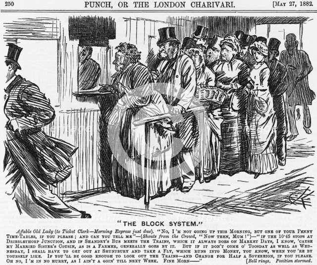 The Block System, 1882. Artist: Joseph Swain