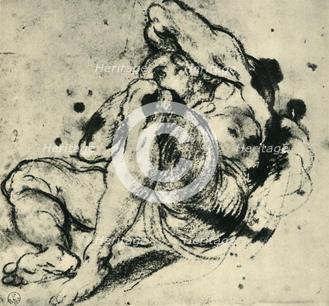 Figure of a man, mid-late 16th century, (1943).  Creator: Jacopo Tintoretto.