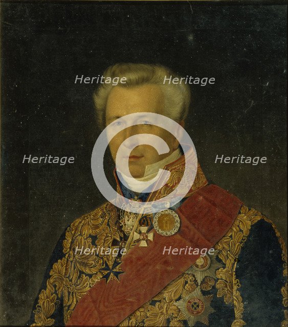 Portrait of Baron Leo Karlovich Bode (1787-1859), 1850s. Artist: Anonymous, 18th century  