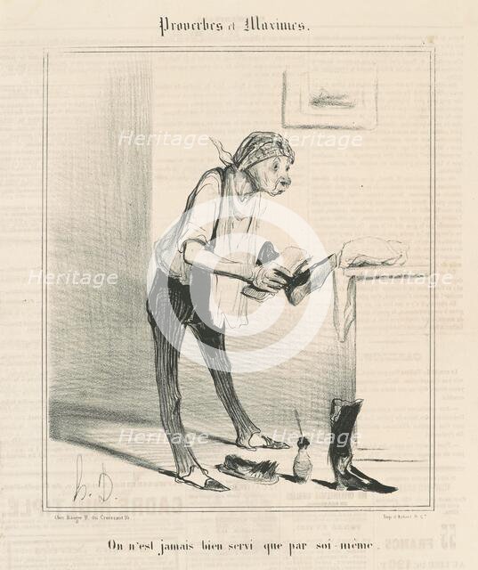 On n'est jamais bien servi que par soi-même, 19th century. Creator: Honore Daumier.