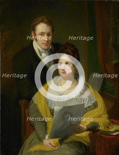 Portrait of a Woman and a Man, 1829. Creator: Nicolaas Pieneman.