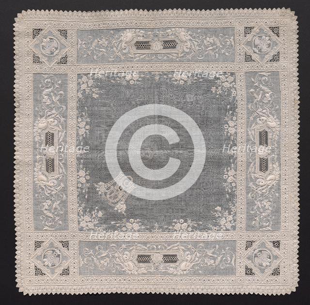 Handkerchief, early 1800s. Creator: Unknown.