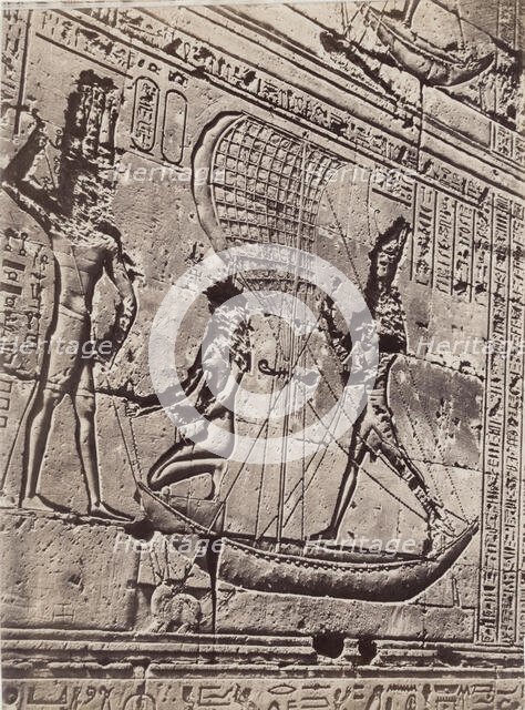 Bas-relief at Edfu, Egypt, 1890. Creator: Anon.