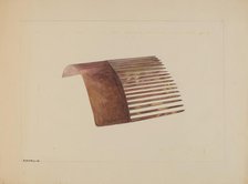 Comb, c. 1936. Creator: Edith Magnette.