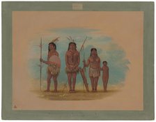 Four Xingu Indians, 1854/1869. Creator: George Catlin.