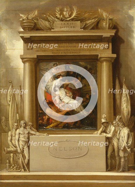 The Apotheosis of Nelson, 1807. Artist: West, Benjamin (1738-1820)
