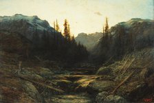 Stream in Mountains at Dusk, mid or late 19th century. Creator: Gustave Doré.