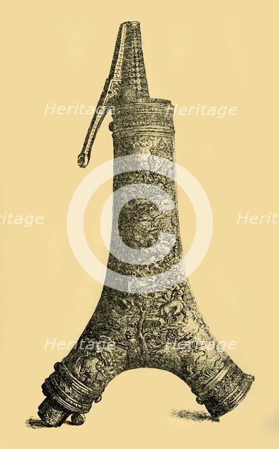 Powder flask, c1580-1600, (1881).  Creator: W Wise.