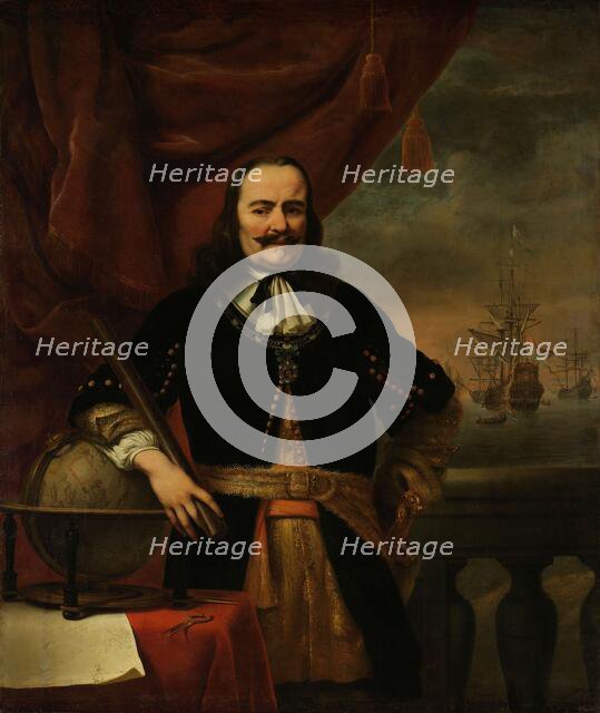 Michiel de Ruyter as Lieutenant-Admiral, 1667. Creator: Ferdinand Bol.
