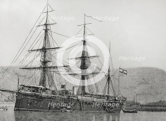 Philippine Revolution (1896-1898): the "Reina Cristina", 1898.  Creator: Unknown.