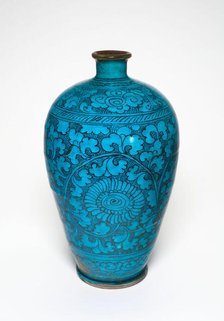 Vase with Flowers and Vines, Ming dynasty (1368-1644). Creator: Unknown.