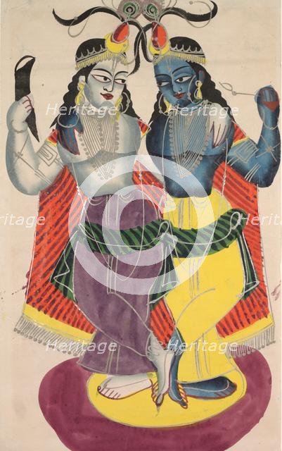 Balarama and Krishna, 1800s. Creator: Unknown.
