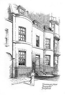 William Makepeace Thackeray's house, Kensington, London, 1912. Artist: Frederick Adcock