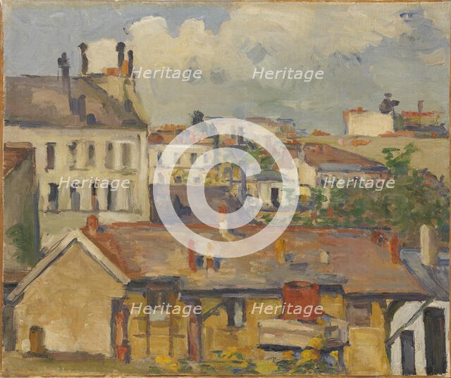 Groupe de maisons (Les Toits), 1876-1877. Creator: Cézanne, Paul (1839-1906).