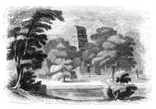 Indian landscape and temple, 1847. Artist: Robinson