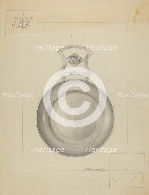 Silver Porringer, 1936. Creator: Hester Duany.