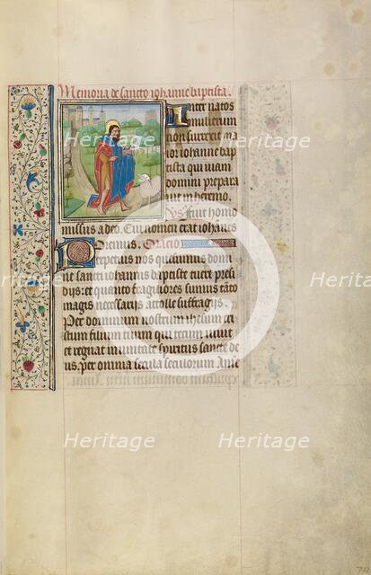 Saint John the Baptist; Arenberg Hours, early 1460s. Creator: Workshop of Willem Vrelant.