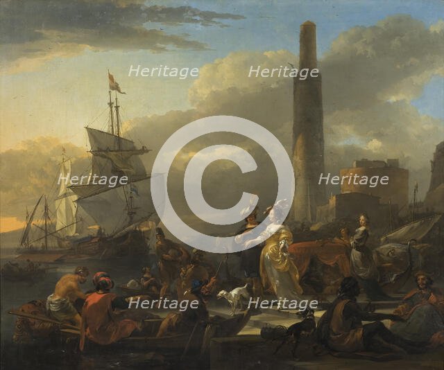 A Harbour Scene, between c.1665 and c.1665. Creator: Nicolaes Berchem.