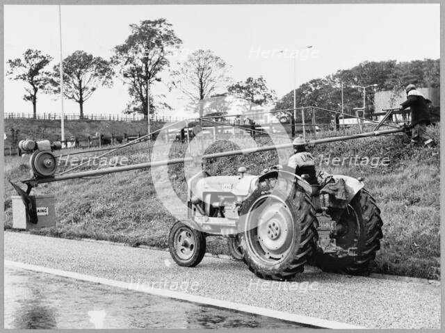 Laing workers on section of the Birmingham to Preston Motorway (M6), Staffordshire, 02/10/1963 Creator: John Laing plc.