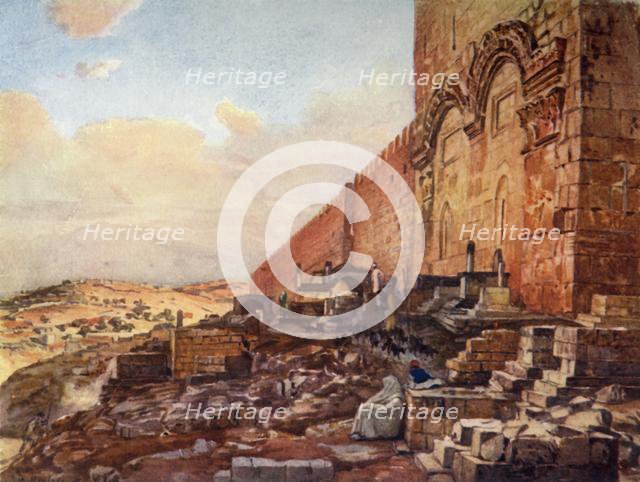 'Jerusalem.- Exterior of the Golden or Beautiful Gate', 1902. Creator: John Fulleylove.