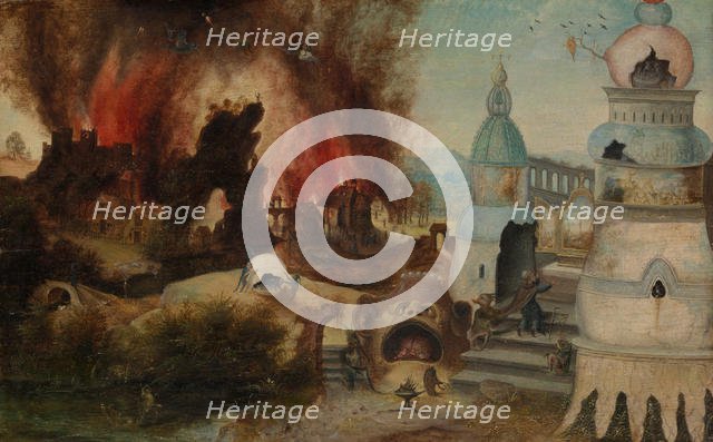 The Temptation of Saint Anthony, ca. 1550-60. Creator: Workshop of Herri met de Bles (Netherlandish, Bouvines 1480?-after 1550).