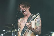 The Darkness live at the Cornbury Music Festival, Great Tew Park, Oxfordshire, Jul 2022. Creator: Annapaola Marchesani.