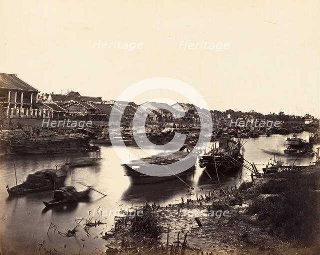 Vue de la Ville Chinoise (Cholen) Feuille No. 5, Saïgon, Cochinchine, 1866. Creator: Emile Gsell.