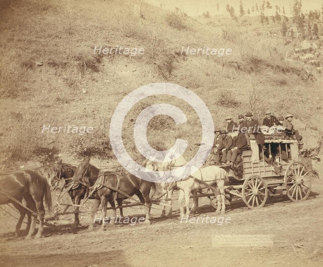 The last Deadwood Coach Last trip of the famous Deadwood Coach, 1890. Creator: John C. H. Grabill.