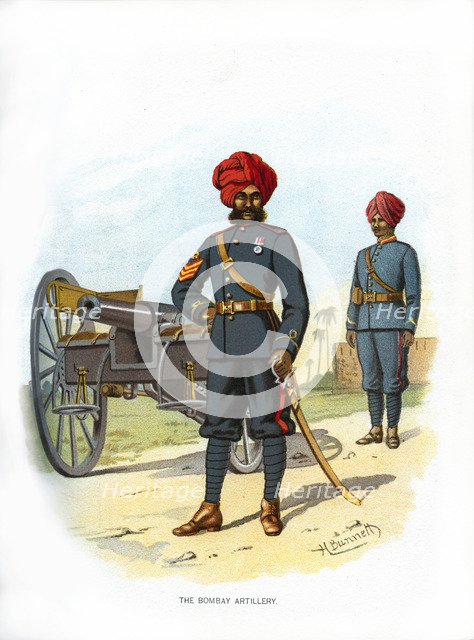 'The Bombay Artillery', c1890.Artist: H Bunnett
