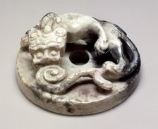 Small Perforated Disk (Bi) with Dragon, 206 B.C.- A.D. 220. Creator: Unknown.