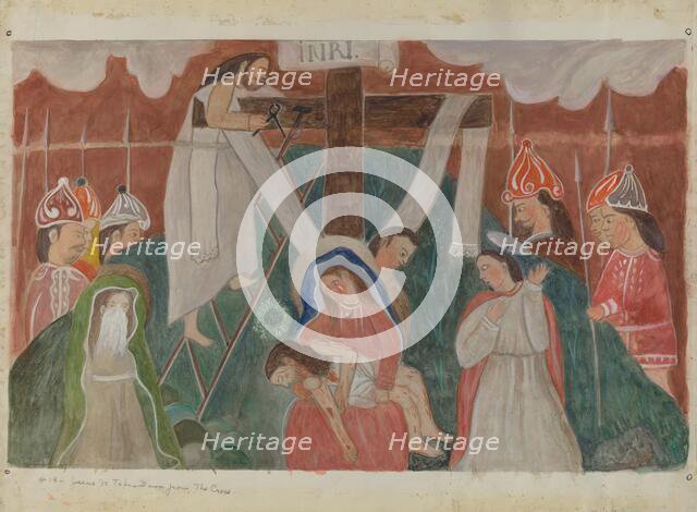 Station of the Cross No. 13: "Jesus is Taken Down from the Cross, c. 1936. Creator: William Herbert.