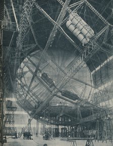 'Intricacies of Framework and Cylinder: R101 in the Making', c1935. Artist: Unknown.