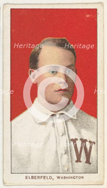 Elberfeld, Washington, American League, from the White Border series (T206) for the Ame..., 1909-11. Creator: American Tobacco Company.