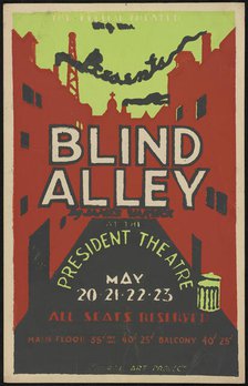 Blind Alley, Des Moines, IA, 1937. Creator: Unknown.