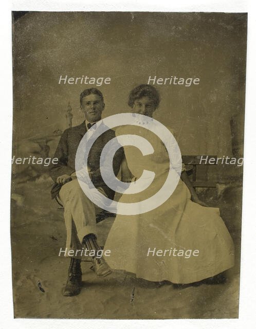 Untitled (Portrait of Seated Man and Woman), 1850/99. Creator: Unknown.