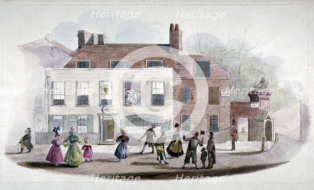 A coffee house and the King's Arms Tavern in Kensington, London, 1832. Artist: Anon