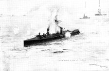 The Spanish-American War: the United States torpedo-boat "Winslow" in action at Cardenas, 1898. Creator: Unknown.