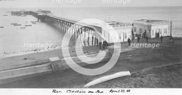 'Pier Clacton on Sea, April 23 1886'. Artist: Unknown.