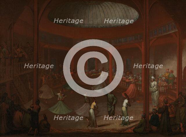 Whirling Dervishes, c.1720-c.1737. Creator: Jean Baptiste Vanmour.