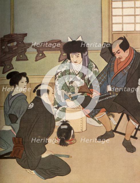 '"This is the head of Kanshusai, the son of the Lord Sugawara!"', 1919.  Creator: Unknown.