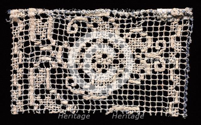 Fragment with a Floral (tendril) Motif, 1500s-1600s. Creator: Unknown.