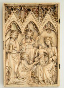 Leaf from a Diptych with the Adoration of the Magi, French, ca. 1300-1325. Creator: Unknown.