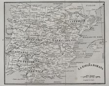 Map of Roman Hispania, 1852.  Creator: Unknown.
