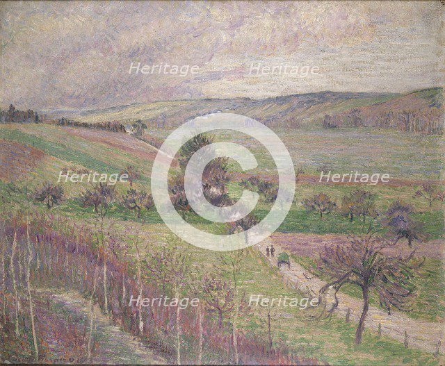 The Thierceville Road, Early Spring, 1893. Artist: Camille Pissarro.