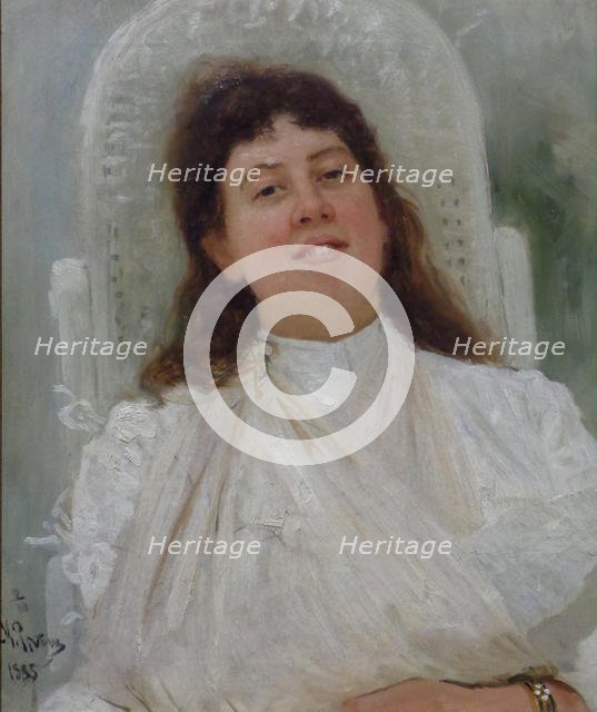 Portrait of Marianne von Werefkin, 1888. Creator: Repin, Ilya Yefimovich (1844-1930).